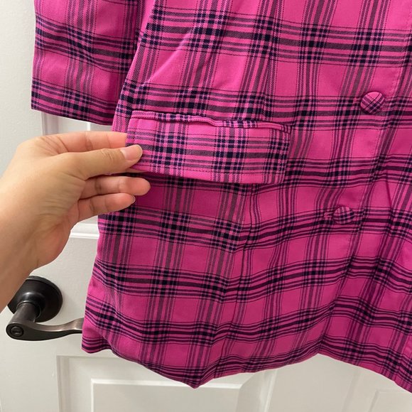 TCEC | NWOT | Collar Neck Button Down Mini Dress | S, M, L| Magenta | CD02664 - Picture 4 of 4